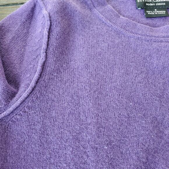 Sutton Cashmere Long Sleeve Purple Sweater Size S - Picture 5 of 6